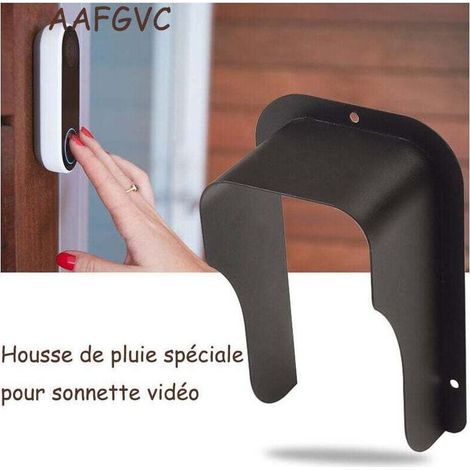 AIPERQ Protection et fixtion pour interphone, Couvercle MéTallique éTanche Versailles pour CaméRa VidéO,ProtèGe L'Appareil du Soleil Et des Gouttes De Pluie, Convient à Tous Les Types,AAFGVC (1/4)