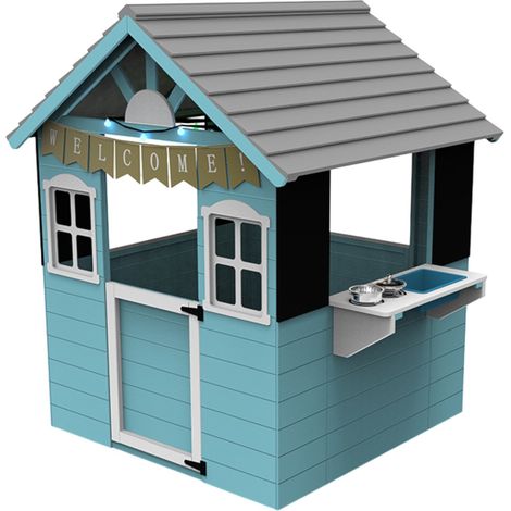 Casetta in Legno GINGER HOME per Bambini con Cucina – 110×103×137 cm (1/5)