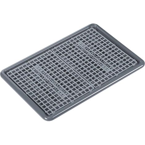 Égouttoir avec Bac de récupération et 2 Tapis Égouttants - Dimensions 67x47 cm, Facile à Vider, Séchage Rapide et Hygienique pour Cuisine Moderne