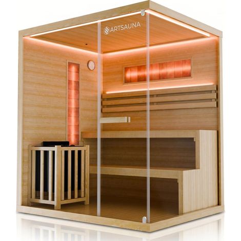 Sauna tradizionale Vantaa - Natur  175 cm  4  200 cm Stufa da sauna da 3,5 - 8 kW 2 - 6 persone (1/2)