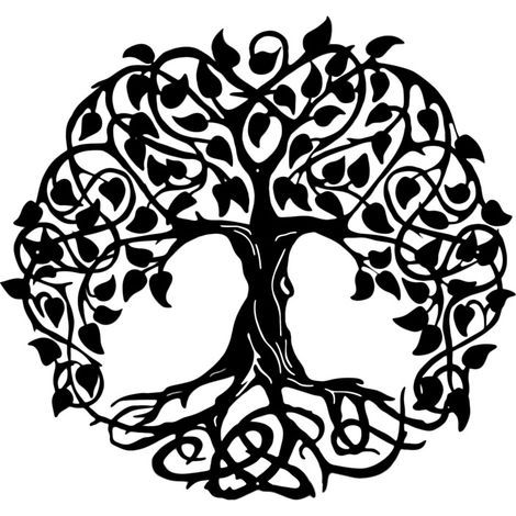 Metal wall decoration, Tree of Life, 11.8 in x 1 in (1/3)