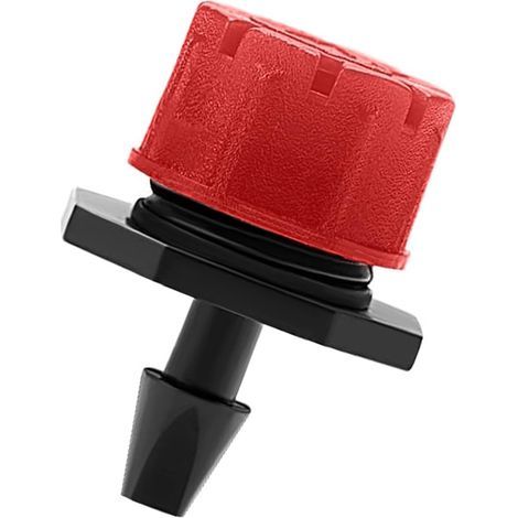 Goutteur Irrigation Réglable, 100 Pcs Arroseurs D'arrosage Réglables à 360 °, 8 Trous Micro Gicleurs Emetteur Goutte Système, Tête de Gicleurs D'irrigation pour Parterres de Home Garden Patio (Rouge) (1/5)