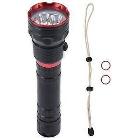 Lampe de plongée 5000 lm, à intensité variable en continu, portable, étanche, en alliage d'aluminium, idéale pour la pêche et la chasse. (1/5)