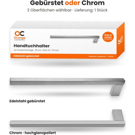 Edelstahl Handtuchhalter zur Korpusmontage (1/5)
