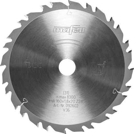 MAFELL Lame de scie bois Ø160X1,8X20 KSB-WU160 GT - 092602