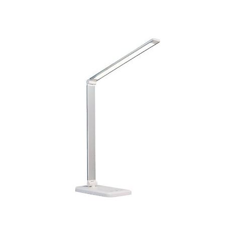 Professionelle Schreibtischlampe, silberne LED-Schreibtischleuchte, vielfältige Beleuchtungsoptionen für das Homeoffice, elegantes und minimalistisches Design, 5 Beleuchtungsmodi, 10 Helligkeitsstufen