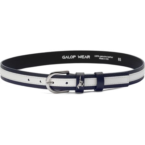 Ceinture d'équitation en cuir, modèle Galop Wear Silver Horse, qualité supérieure, 65 cm (1/5)