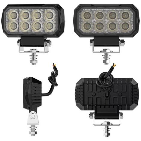 2 pièces Phare de travail LED étanche Idéal pour excavatrices, tracteurs, camions, véhicules tout-terrain, motos (1/5)