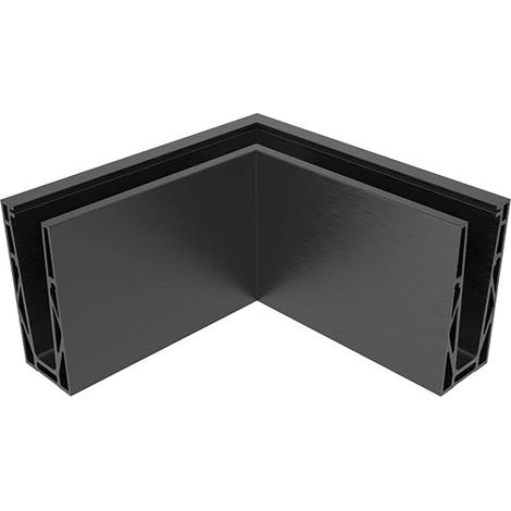 Economy Außenecke für Bodenprofile Eco 0004 Eckteil, Aluminium schwarz eloxiert (1/2)