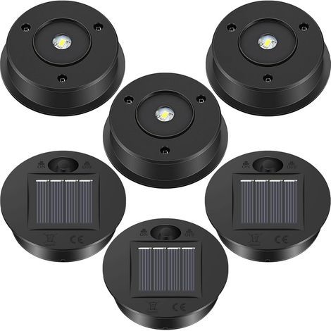 Pack mit 6 Ersatzteilen für Solarleuchten – LED-Solarpanel 1,2V – Durchmesser 7 cm – Automatische Nachtbeleuchtung (1/5)