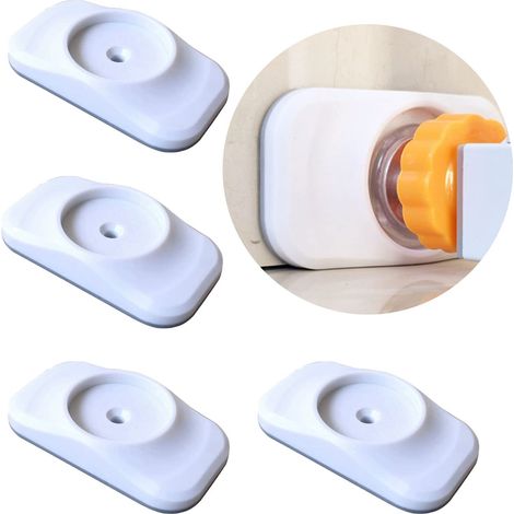 Tasse de Protection Murale pour Barrière de Sécurité Enfant et Chien Lot de 4 Tampons de Protection en Caoutchouc Antidérapant pour Murs et Portes (1/5)