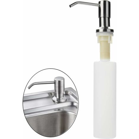 Silberne Seifenspenderpumpe für Waschbecken
