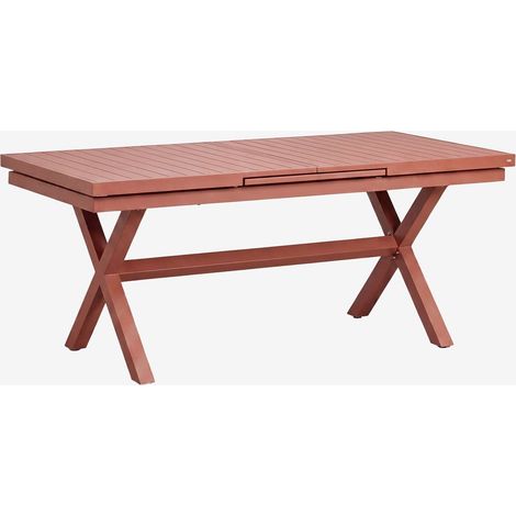 SKLUM Rechteckiger ausziehbarer Esstisch aus Aluminium Karena Terracotta 180 - 240 x 90 cm (1/5)