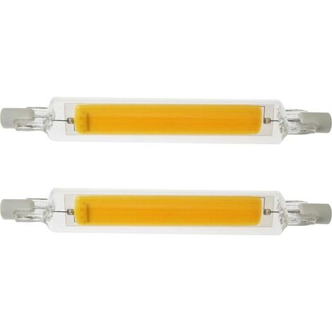 2er-Pack 78 mm 5 W 220 V R7S Hochleistungs-LED-Lampen, doppelseitig mit COB-Glas, ersetzen Halogenlampen, geringer Energieverbrauch, natürliches Licht