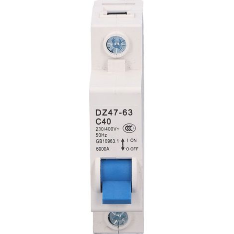Modularer Leitungsschutzschalter 1P 40A DZ47-63 C40, Fehlerstromschutzschalter, DIN-Schiene, 230V/400V, Überlastschutz, Miniatur-Leitungsschutzschalter, automatische Sicherung (1/5)
