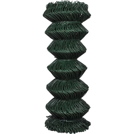 Maison Exclusive - Maschendrahtzaun Stahl 1x15 m Grün