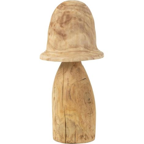 Champignon Déco en Bois "Cloche" 70cm Naturel (1/2)