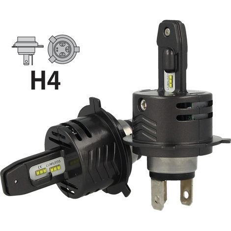 Kit Full Led Canbus H4 30/30W 12V Con 6 Chip Philips Lumileds ZES Super Compatto Facile Da Installare Auto Moto Scooter (1/3)