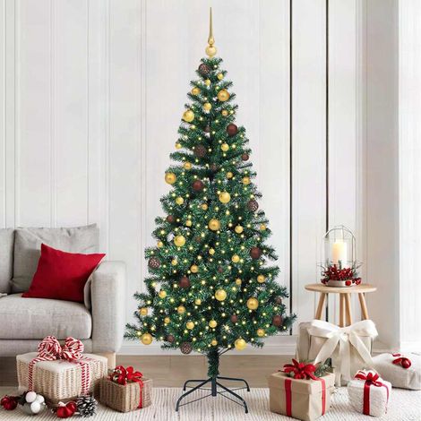Künstlicher vorbeleuchteter Weihnachtsbaum Grün 210 cm (1/5)