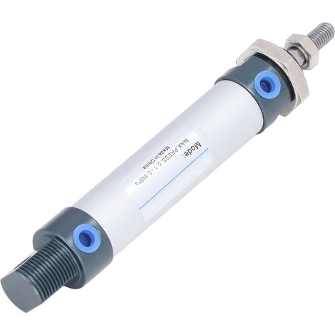 Mini vérin pneumatique à double effet, alésage de 20 mm, pression de 0,1 à 0,8 MPa, alliage d'aluminium MAL20, course de 25 mm / 0,98 po (1/5)