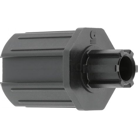 embout de tube de volet roulant octogonal fenêtre sortie plastique, pour tube octogonal de 40 mm sortie crabot de 20 mm mâle et Ø 12 mm (1/2)