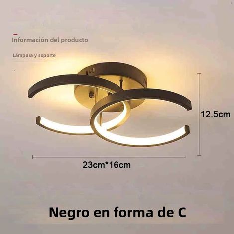 (Noir 25W) Applique murale LED moderne de style nordique pour couloir (1/5)