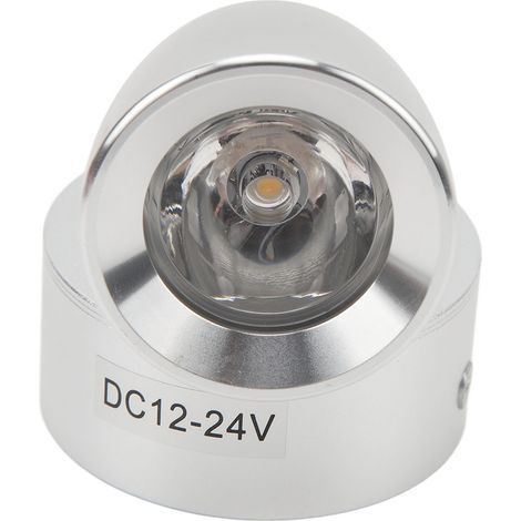 12V-24V Hochleistungs-LED-Leselampe in Warmweiß, Nachtlicht für Wohnmobil, LKW, Boot, Wohnwagen, Yacht, Silber, Kabinenbeleuchtung (1/5)
