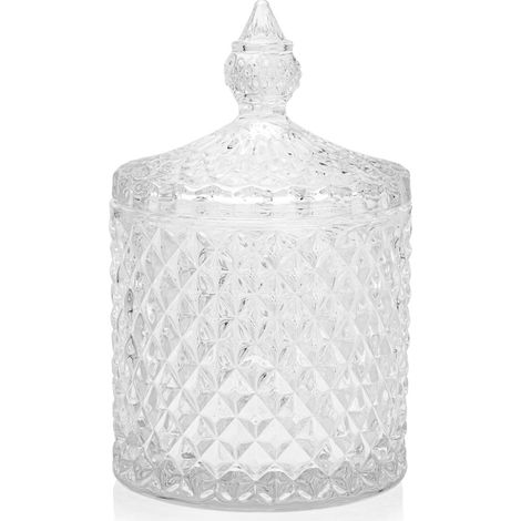 Bougie décorative en cristal avec couvercle 300 ml