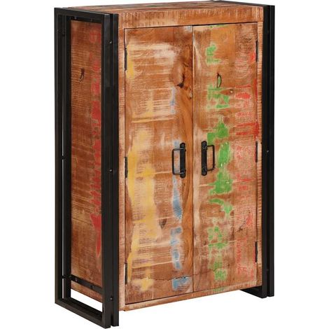 Highboard mit Türen Braun Massives recyceltes Holz und Metall vidaXL