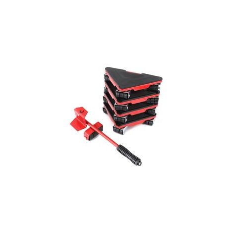 Heavy Object Moving Tool, Raclette de Nettoyage en Silicone avec Manche Telescopique Usage Humide/Sec pour Sols, Vitres et Carrelage (1/5)