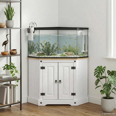 vidaXL Supporto per Acquario CORONA Bianco 70 x 70 x 73 cm 300 kg (1/5)