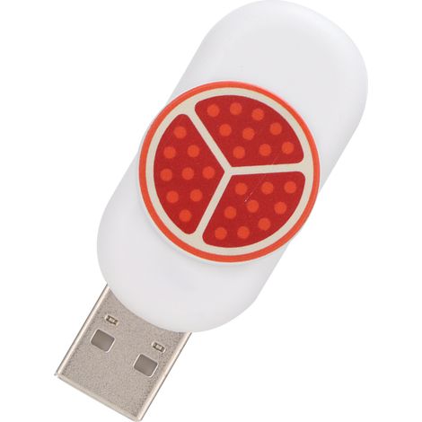 Clé USB portable miniature de 128 Go avec bouton en forme de grenade (style dessin animé)