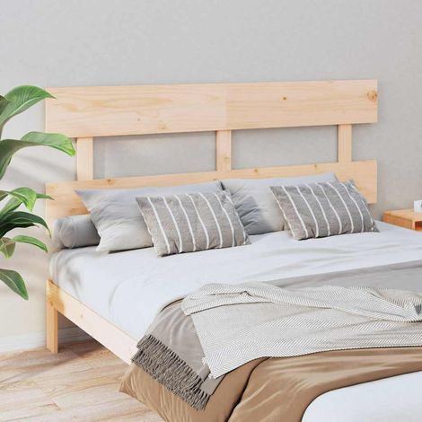 vidaXL Cabecero de cama madera maciza de pino 154x3x81 cm (1/5)