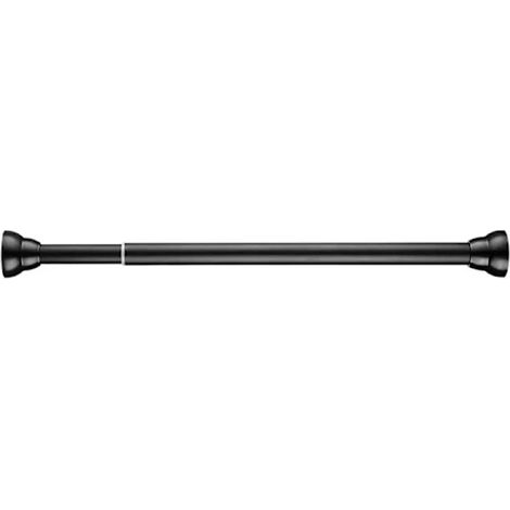 Barre de rideau de douche, sans découpe (noire : 50-80 cm, extensible) (1/4)
