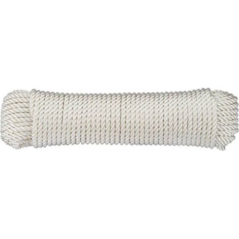 Fune in poliammide intrecciato (Ø x L) 6 mm x 30 m dörner + helmer 190320 Bianco