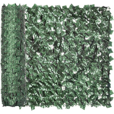 Seto artificial de privacidad verde oscuro 300 x 100 cm UV resistente (1/5)