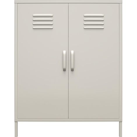 Armoire avec 1 porte en métal taupe (1/5)