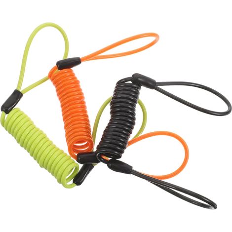 3-Piece PVC Disc Lock Reminder Cable for Motorcycle and Bicycle (1/5)
