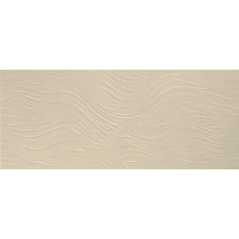 Carrelage effet Béton 3D Beige Chanvre Ocean 120x50x0,85 cm Mat Talvoro - Mur intérieur (vendu par carton de 1,8 m²) - RO'MA CARRELAGE