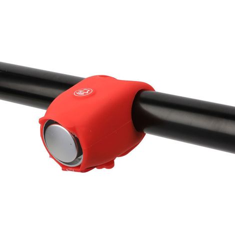 SABIR Klaxon Vélo,Sonnette électrique Sonnette pour Velo Trotinette, électronique Mini Avertisseur Sonore Cloche E-Bell étanche Coque en Silicone Bell Rouge (1/5)
