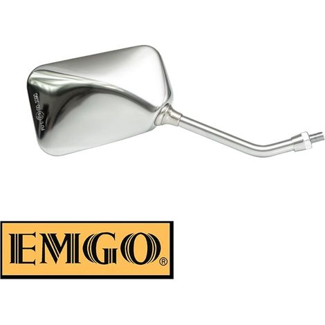 Espejo cromado Emgo 2024/12 para Honda Shadow 125, CB 250 Hornet, CB 400, CBF 500 FX '13-'18, CB 600 F Hornet '04-'06, lado derecho (OEM: 88210-MBZ-KOO) (EH164I) (1/2)