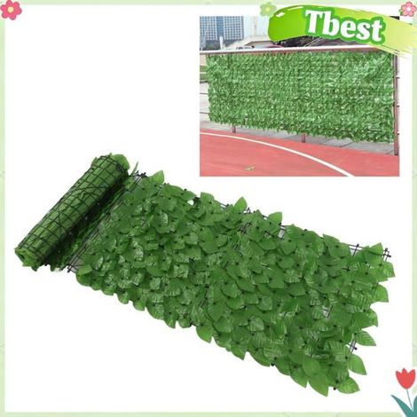 Tbest Haie de fausses feuilles (0.5x3 Mètres)de La Fausse Feuille De jardin Feuille d'Epipremnum Aureum vert émeraude 0,5x3 mètres (1/5)