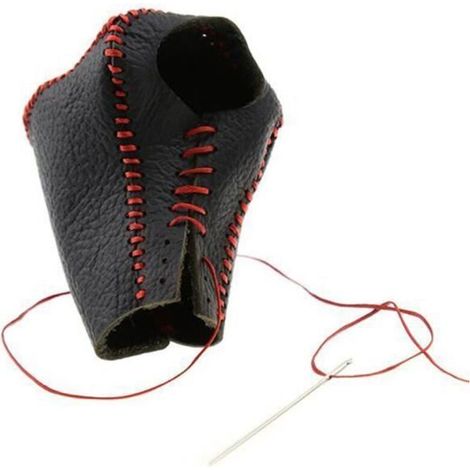 Rouge - Housse en cuir de vache pour pommeau de levier de vitesse automatique, pour Kia Rio K2 Sportage Optim (1/4)