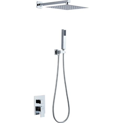 Ensemble de douche encastrÃ©, mono levier, finition chromÃ©e, modÃ¨le Arenas