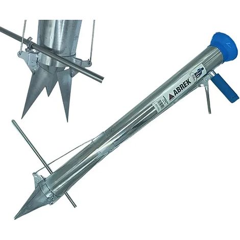 Plantoir à bulbes professionnel 3 bouches – Diamètre trou 7,5 cm – Longueur tube 89 cm – Tige d'écartement 58 cm pour plantation rapide – Abrek