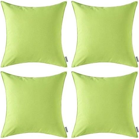 Housses de coussins d'extérieur - MIULEE - Lot de 4 pièces - Polyester doux - Imperméable - Motif végétal - 40x40 cm (1/5)