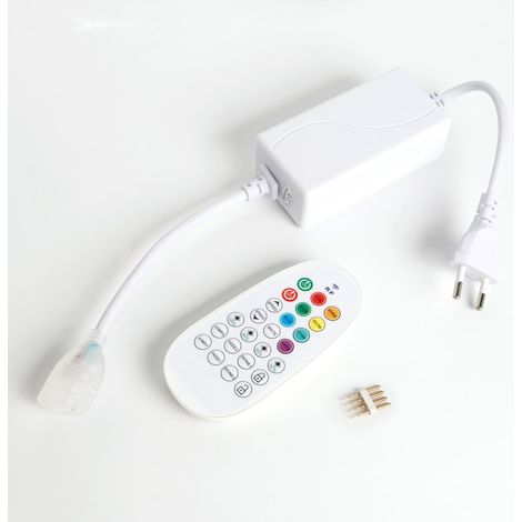 Controller per Striscia LED Neon Regolabile 220V RGB SFLEX8 con Telecomando RF RGB