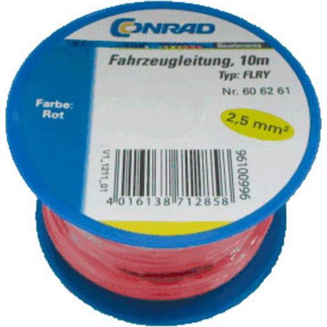 Conrad Components FLRY-B cavo rosso 2,50 mm² 10 m (1/3)