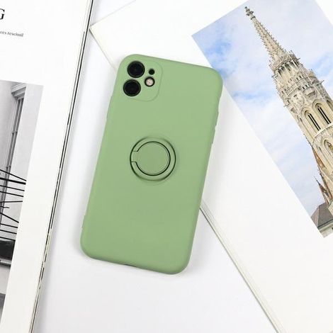Custodia ad anello in silicone Beline per iPhone 12 Pro Max, colore verde (1/3)