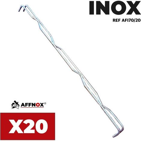 Agrafe inox 70 cm - 20 agrafes pour fissure façade, mur porteur et maçonnerie - Affnox (1/2)